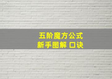 五阶魔方公式新手图解 口诀